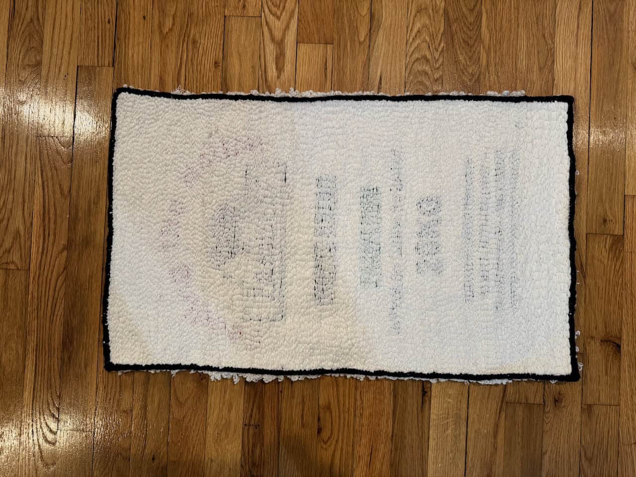 White Handcrafted Doormat - Image 2